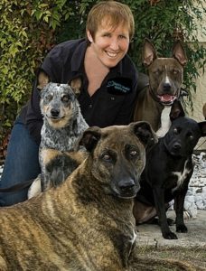 heather szasz of happy owner happy dog with some of her dogs