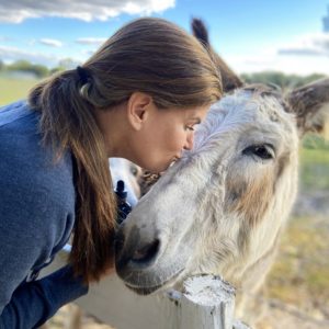 Angie and Gus the Donkey - CBD for equines horses donkey mule
