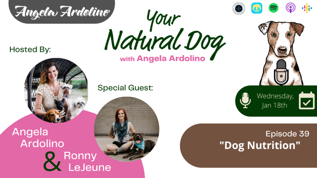 ronny lejeune dog nutrition on your natural dog podcast with angela ardolino