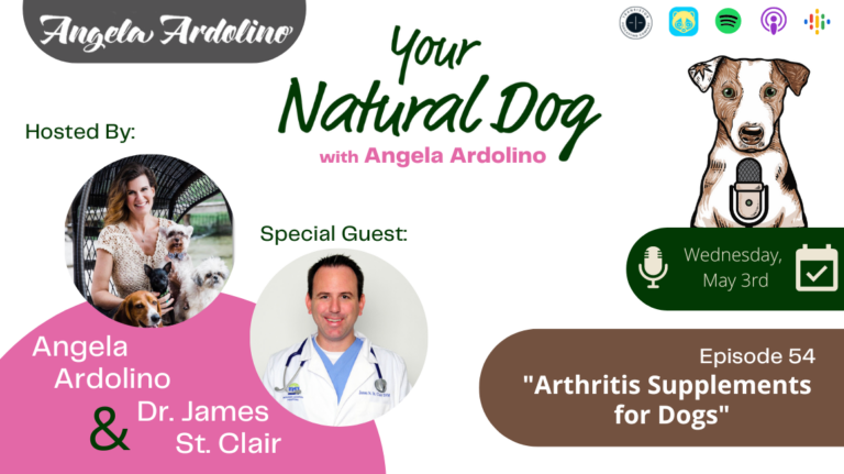 Arthritis supplements for dogs with Dr. James st Clair on your natural dog podcast mobility joint pain senior dogs