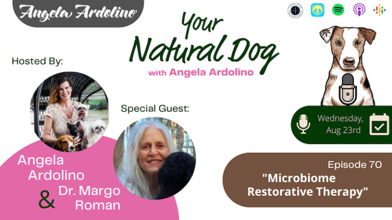 Microbiome Restorative Therapy Dr Margo Roman Dog Fecal Transplants Your Natural Dog Podcast Angela Ardolino